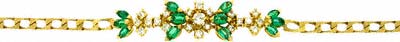 Emerald and Diamond Bracelet in 18ct Yellow Gold
