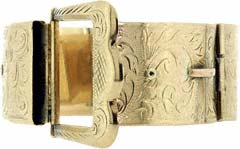 Second Hand 9ct Yellow Gold Buckle Bangle
