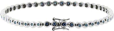 Enhanced Blue Diamond Tennis Bracelet
