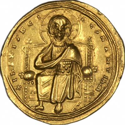Obverse of Byzantine Gold Histamenon Nomisma