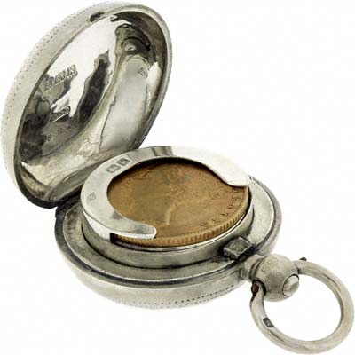 Open Georgian Silver Single Sovereign Case