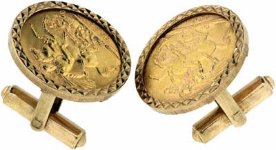1964 Gold Sovereign Cufflinks