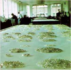 Diamonds on Sorting Table
