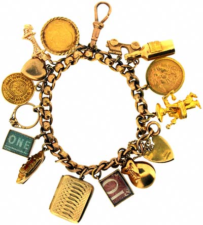 Gold 'Holiday' Charm Bracelet