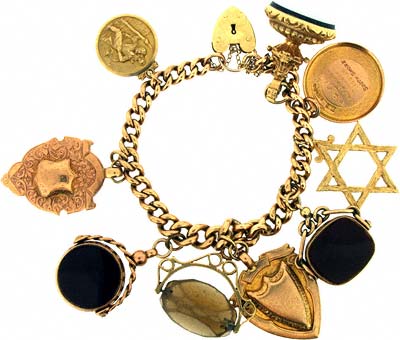 Gold 'Chunky Charms' Charm Bracelet