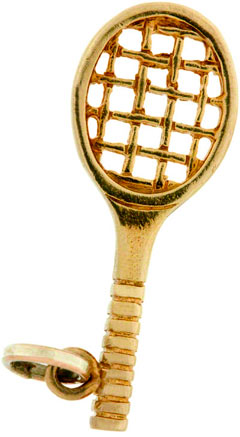 9ct Gold Tennis Racket