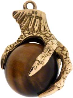 Second Hand Claw with Tigers Eye Ball