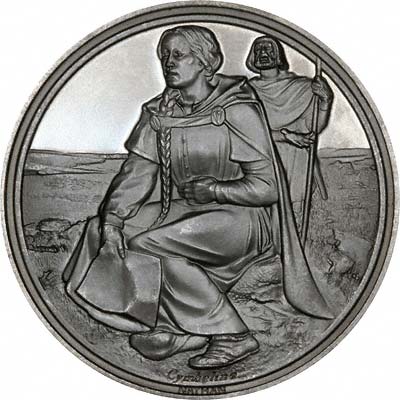 Imogen & Pisanio on Obverse of Cymbeline Medallion