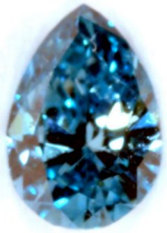 Blue Pear Shaped Diamond