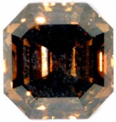Emerald Cut Brown Diamond