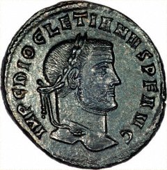 Portrait of Diocletian on a Bronze Follis