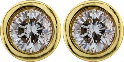 0.40ct Diamond Ear-Rings in 18ct Yellow Gold
