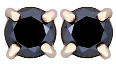 Black Diamond Stud Ear-Rings