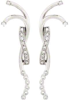 Fancy Diamond Set Ear-Rings