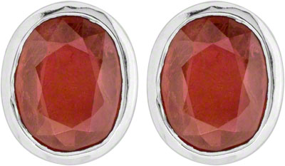 Ruby Rim Set 18ct White Gold Ear-Rings
