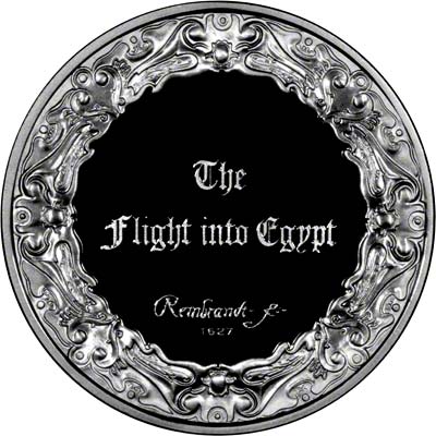 Reverse of Rembrandt Medallion - The Flight into Egypt