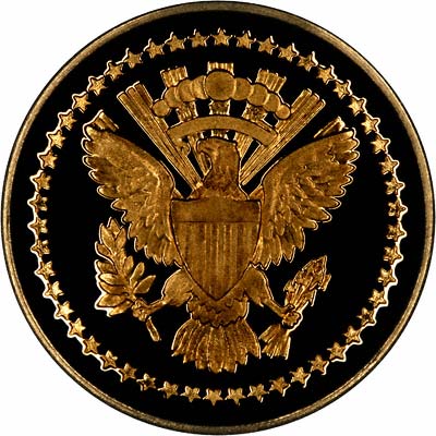 Reverse of Kennedy - The 35th President Gold Medallion