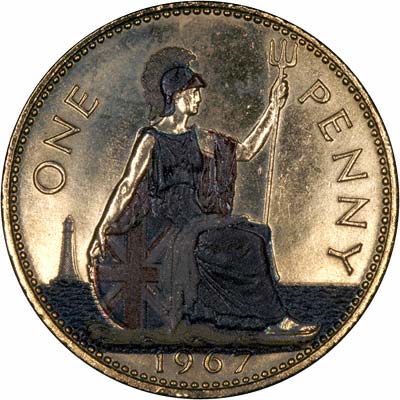 1967 Gold Britannia Penny