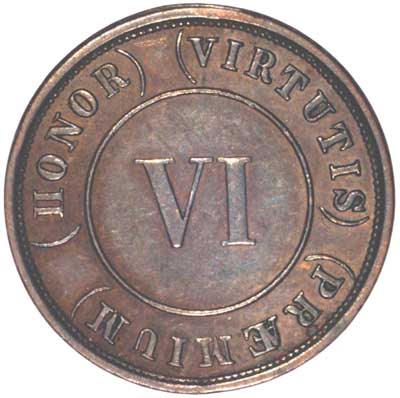 Reverse of Victoria Medallion