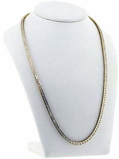 Cubic Zirconia Necklace in 18ct Yellow Gold