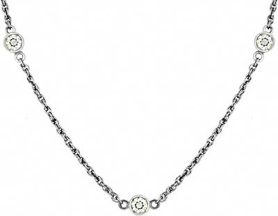 Diamond Set Necklace in Platinum