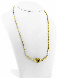 18ct Yellow Gold Diamond Set Knot Necklace