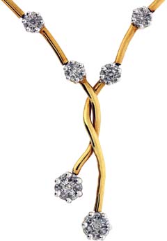 Fancy Diamond Drop Necklace