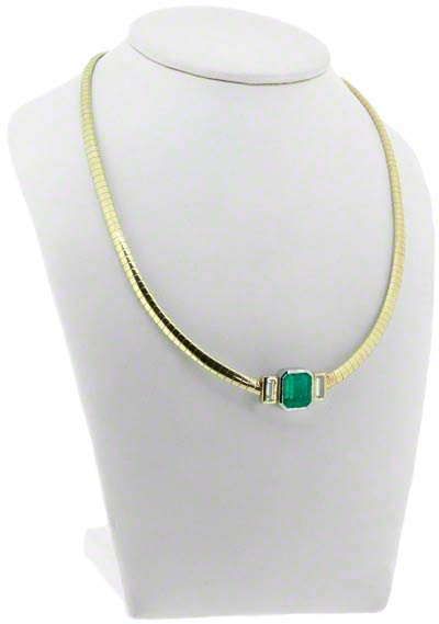 Emerald and Diamond Fancy Necklace