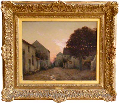 Village Scene Oil Painting