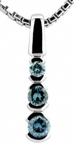 Enhanced Blue Diamond Solitaire Pendant