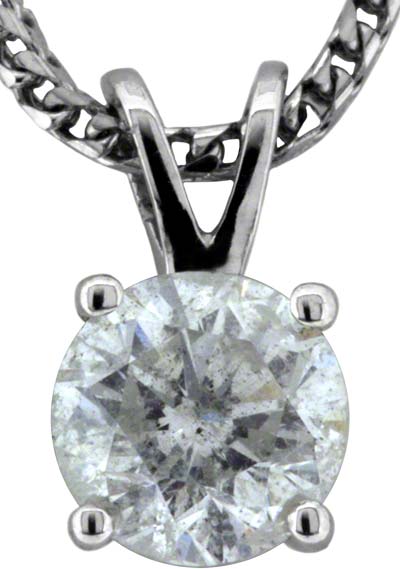 1.10ct Modern Brilliant Diamond Pendant in 18ct White Gold