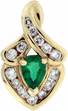Emerald and Diamond Fancy Pendant