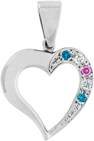 Enhanced Coloured Diamond Heart Pendant