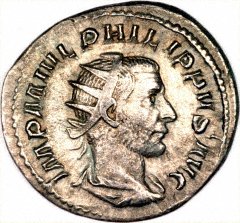 Portrait of Philip I on Silver Antoninianus