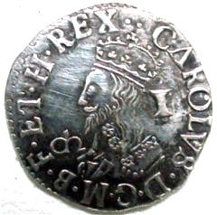 Charles I Tower Mint Penny Obverse