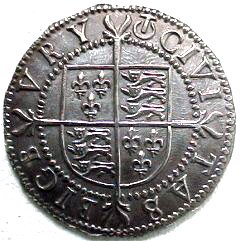 Elizabeth I Silver Halfgroat Reverse