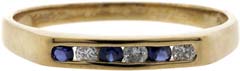 Sapphire & Diamond Channel Set Eternity Ring