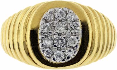 Gent's Cluster Diamond Ring