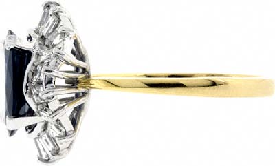Sapphire & Diamond 'Ballerina' Ring