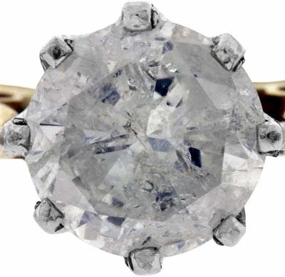 Close Up of Cloudy Diamond