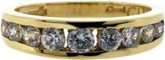 Graduated Nine Stone Eternity Ring in 18ct Yellow Gold