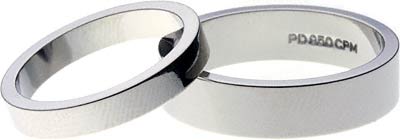 Pair of Flat Palladium Wedding Rings