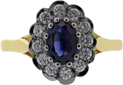 Synthetic Sapphire and Cubic Zirconia Cluster