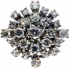 Second Hand Snowflake Diamond Cluster