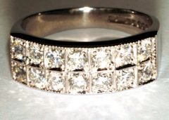 Double Row Diamond Eternity Ring