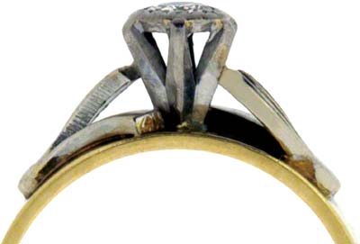 Second Hand Diamond Solitaire on a 3.5mm Flat Band