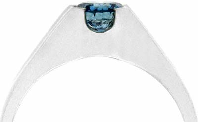 Gent's Blue Diamond Solitaire Ring
