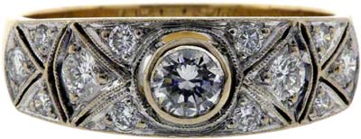 Diamond Set Dress Ring in 18ct Gold