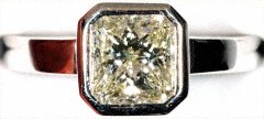 Ring 4259 Radiant Cut Diamond Solitaire 1.58 Carat