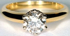 A Typical Diamond Engagement Ring